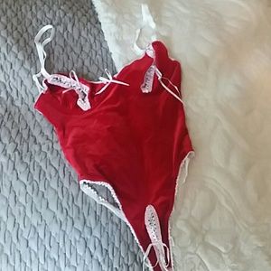 Red Teddy Nighty Peek a Boo